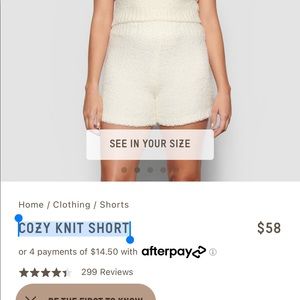 skims COZY KNIT SHORT loungewear